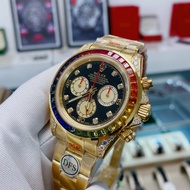 Rolex Rolex (Rolex Rolex )Rolex Da-ytona Diamond Color Calendar Waterproof Automatic Mechanical Watch Men's Mechanical Watch Classic Diamond Luminous Watch