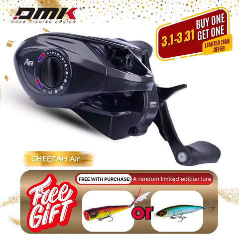 DMK CHEETAH AIR Carbon Reel: Ultra-Lightweight Design & Instant Response for Versatile Freshwater Fi