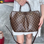 LV siena棕棋盤格中號手提肩背斜背餃子包28*23*15 98新配件塵袋