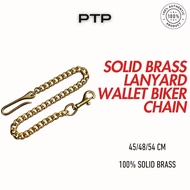 Solid Brass Lanyard Wallet Chain Biker Chain Amekaji Style Retro Style