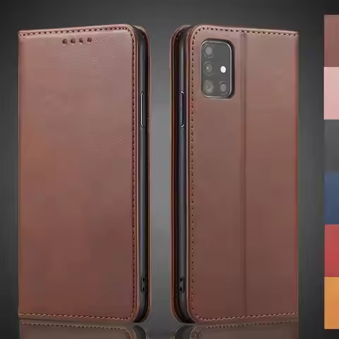Magnetic attraction Leather Case for Samsung Galaxy A51 / Galaxy A51 5G Holster Flip Cover Case Wall