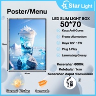 50*70 Slim Light Box LED Frame Advertising Portable - LED Menu Light Box