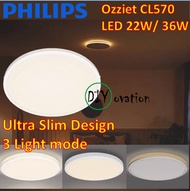 Philips Ozziet CL570 designer LED Ceiling light/ ultra slim design/ 22W/ 36W/ 3 Light mode