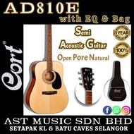 Cort AD810E Semi Acoustic Guitar with EQ and Bag – Open Natural Pore ( AD-810E / Ad810 )
