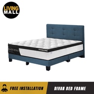 LIVING MALL Parker Series Fabric Divan Bed Frame In Single Super Single Queen And King Size