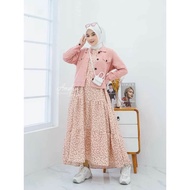 gamis set outer/gamis motif set cardigan/gamis set blazer/gamis set jaket cantik bisa cod