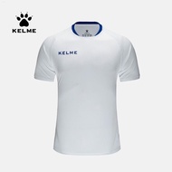 KELME Kelme เสื้อยืดชุดฟุตบอลแบบแห้งเร็วสำหรับผู้ชายชุดฝึกกีฬาสั่งตัดเสื้อยืดฟิตเนสวิ่งระบายอากาศได้แขนสั้น