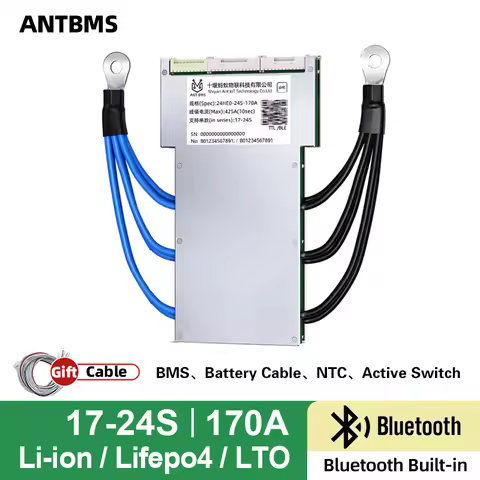 ANT Smart BMS 17S 18S 19S 20S 21S 22S 23S 24S Li-ion Lifepo4 LTO Battery 48V 60V 72V 170A 425A smart