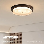 Antique Ceiling Lamp American Country round Bedroom Light Simple and Elegant Restaurant Study Lamp New Atmosphere Lamps