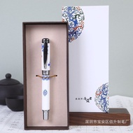 Retro Sandalwood Signature Pen Gift Box Set High-End Jewel Pen Gift Souvenir Printing logo Writing S