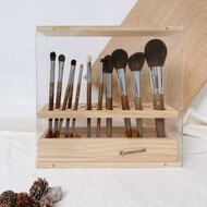 木紋化妝刷收納盒
