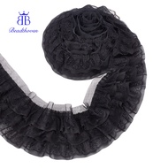 1set 3-Layer Pleated Chiffon Flower Lace Trim Polyester Ribbon for Jewelry Making Garment Accessorie