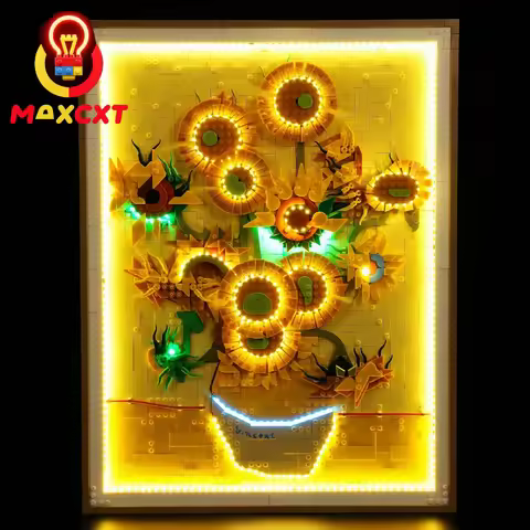 MAXCXT LED Light Set For LEGO 31215 Vincent van Gogh Sunflowers DIY Decorative Lamp Not Include Lego