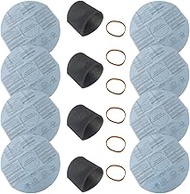 8Pcs 90107/90137 Reusable Dry Filters and 4x 90585 Foam Sleeve Filter Kit for shop vac Filter 2.5 ga