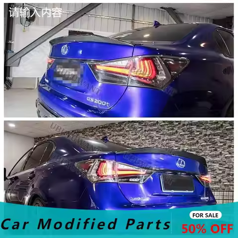 For LEXUS GS GS350 GS300 GS450 Spoiler 2013 - 2016 High Quality Material Glossy Black Tail Wing Rear