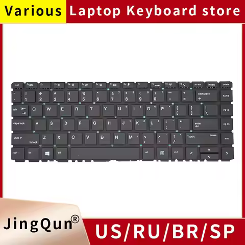 US Russian Laptop Keyboard For HP Probook 440 G6 445 G6 445R G6 440 G7 445 G7 HSN-Q15C HSN-Q24C HSN-