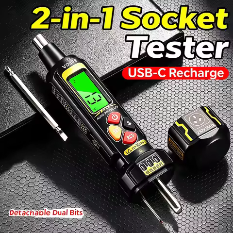 Smart Digital Voltage Tester Pen Socket Polarity Tester Leakage Detection NCV Continuity Test Electr