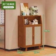 客廳整理收納中式餐邊櫃 茶水櫃 置物架 辦公室茶葉收納儲物櫃 桌邊櫃（平行進口）（快遞送貨上門）