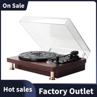 Retro Vinyl Record Player W/ Dustproof Cover Record Player 33/45/78RPM Turntables Gramophone Phonogr