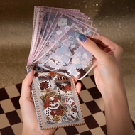 Journal GO 50pcs Vintage Alice in Wonderland Stickers for Album Scrapbooking Decoration Collage Junk