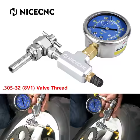 For Schrader Valve .305-32 8v1 Thread 600psi Shock Nitrogen Filling Tool Regulator for Yamaha Honda 
