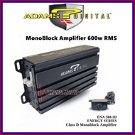 Adams digital MONOBLOCK AMPLIFIER CLASS-D 600w rms ENERGY SERIES ENA 500.1D