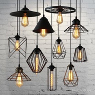 Head Creative Wine Road Iron Cage loft Bar Retro Industrial Style Chandelier Chandelier Cafe Passed 