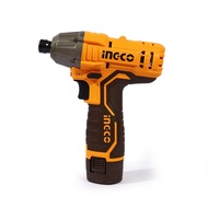 INGCO สว่านไขควงกระแทก 12V 6.35 มม. (1/4 นิ้ว) รุ่น CIRLI12015 ความเร็วรอบ 0-2000 RPM รวมแบตเตอรี่แล
