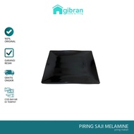 8 inch HAWAI VANDA MELAMINE TEMPURA PLATE 2B P 2010-8 PLATE BLACK SRI SQUAREmie