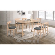 Ready Stock Dining Table Wood Top Set with Chairs