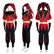 Pierrot Clown Full Set Cosplay Costume - Unisex Harlequin Clown Outfit for Halloween Carnival Adults