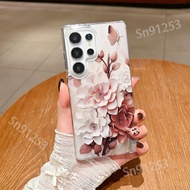 Pink Butterfly Samsung s23 s22 s21 A56 A55 A54 A36 Transparent Case