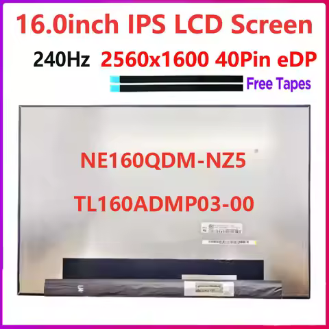 16.0"inch 240HZ Laptop LCD Screen TL160ADMP03 TL160ADMP03-00 NE160QDM-NZ5 For ROG G634JZ Display Pan