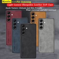 Luxury Sheepskin Leather Matte Shockproof Phone Case Cover For Samsung ss Galaxy M55 M53 M52 M32 M23