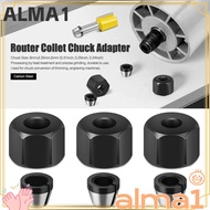 ALMA Collet Chuck, Carbon Steel With Nut Router Collet Chuck Adapter,  6mm 6.35mm 8mm Electric Route