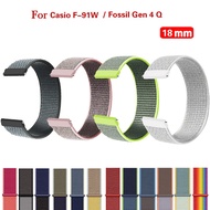 18MM Nylon Loop Strap For Fossil Gen 3 4 Q Venture HR Smart Watch Bands For Huawei B5 Garmin 255s Vivoactive 3S 4s Venu 2S