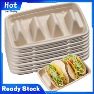 <callbaby> Burrito Setup 10/20 Pcs Disposable Taco Holders Eco-friendly Sturdy Taco Tray with Divide
