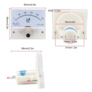 Concon DC Pointer Ammeter  Panel Meter Easy Installation 85C1- A 0 to 500UA ABS Material Measuring C