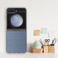 Samsung Flip6/Flip5 5G 浮雕感輕薄軍規防摔手機殼-LOVE