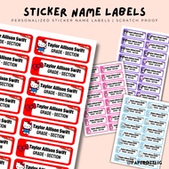 Personalized School Name Sticker Labels | Waterproof Vinyl Sticker | paperotti.ig