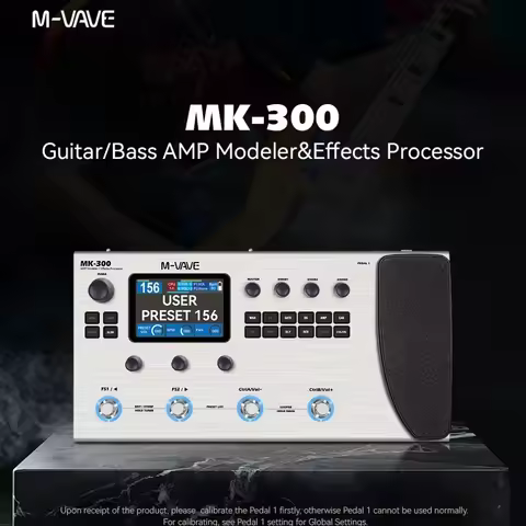 M-VAVE MK-300 Guitar Multi-Effects Processor Pedals 150s 120AMP Looper+128 Drum 11 FX Modules MIDI N