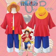 Anime One Piece Luffy Costume New World Monkey D Luffy Cosplay Outfits Luffy Straw Hat Adult Kids Ha