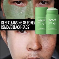 Green Tea Stick Cleansing Mud Mask Blackheads Removal Pore Mask Oil Balance Face Mask Skincare Whitening Mask