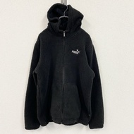 PUMA抓絨外套/羊毛外套，黑色，XL 碼，古著。
