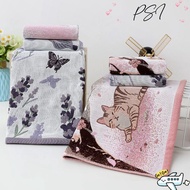 PSI Pure Cotton Face Towel, Quick Dry 34x40cm Large Hand Towel,  Decorative 4 Layer Cotton Gauze Han