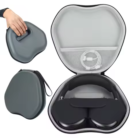 ANKNDO For Airpods Max Bluetooth Earphone Storage Bag EVA Hard Portable Wireless Headphone Shockproo