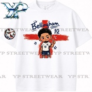 ✅Stok COD 24H Q Version Soccer Athlete Red Cross Star Crown Number 10 Graphic Loose Short Sleeve Tee