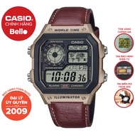 Đồng hồ Casio Nam dây da AE-1200WHL-5A chính hãng giá rẻ - Bảo hành 1 năm - Pin trọn đời