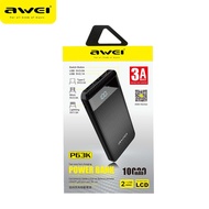 AWEI P63K Power Bank 10000mAh Fast Charging Charger 3A Powerbank Quick Charge