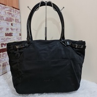 Black Shopping Bag agnes b. The Red Lining Is Very Beautiful.